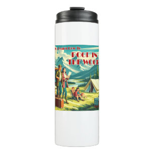 Lasst uns lernen, wie man im Camping Holz Kacke Thermosbecher