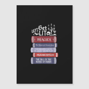 Lasst uns leuchten - Vintage-Horror-Buchliebhaber  Magnetkarte