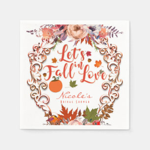 Lasst uns Liebesherbst-Blumenhochzeit feiern Serviette