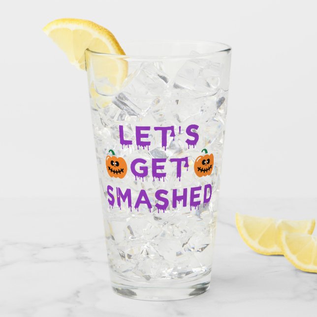 Lasst uns Lila zusammenstoßen (Pumpkins) Glas (Vorderseite Ice)
