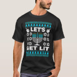 Lasst uns Lit Chanukah Hanukkah Ugly Sweater für M T-Shirt<br><div class="desc">Lasst uns Lit Chanukah Hanukkah Ugly Sweater für Männer Frauen.</div>