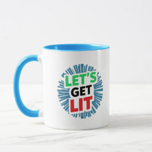 Lasst uns Lit Christmas Graphic Digital Art bekomm Tasse