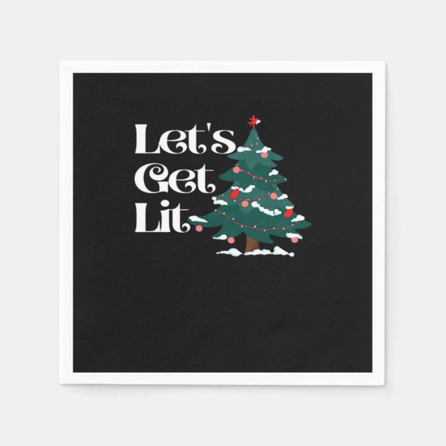Lasst uns Lit Classic bekommen Serviette (Vorderseite)