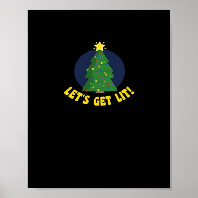 Lasst uns Lit - Funny Christmas Classic Poster (Vorne)