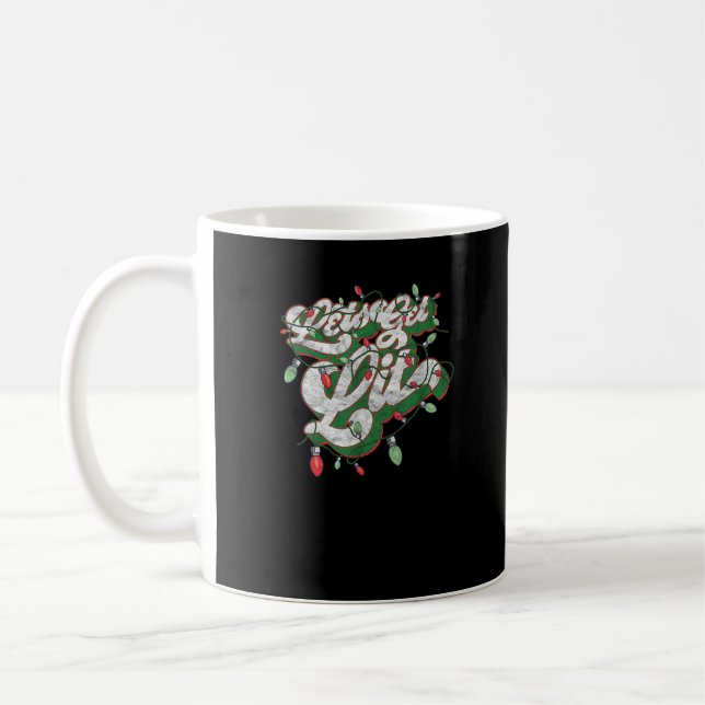 Lasst uns Lit - Funny Drinking Christmas Light Gra Kaffeetasse (Links)