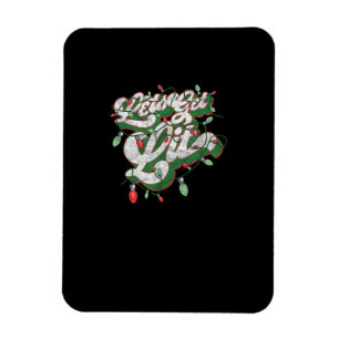 Lasst uns Lit - Funny Drinking Christmas Light Gra Magnet
