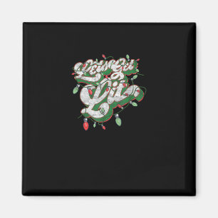 Lasst uns Lit - Funny Drinking Christmas Light Gra Magnet