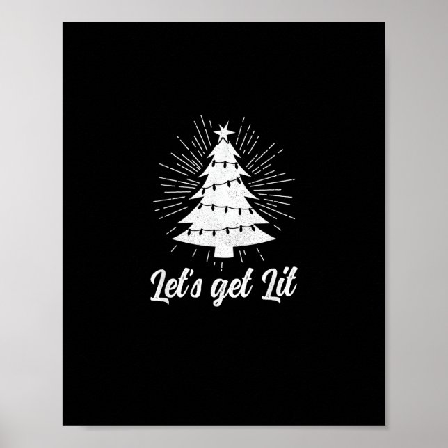 Lasst uns Lit holen - Funny Christmas Poster (Vorne)
