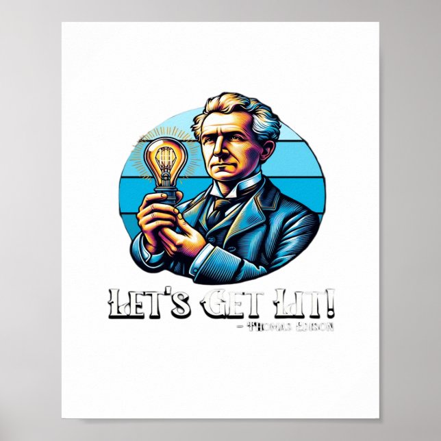 Lasst uns Lit holen! Klassische Coole Minimal Poster (Vorne)