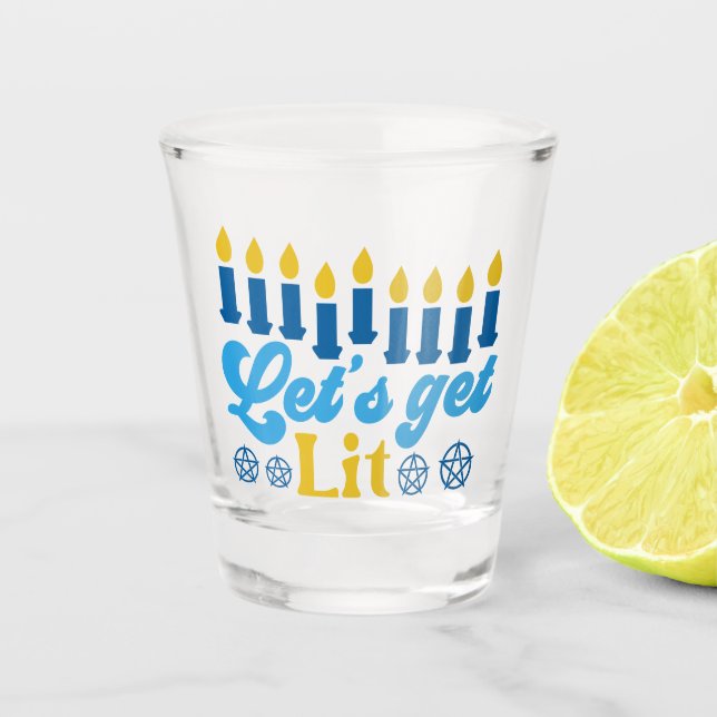 Lasst uns Lit holen! Schnapsglas (Vorderseite)