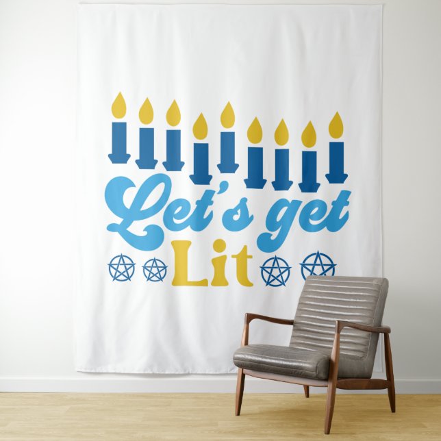 Lasst uns Lit holen! Wandteppich (Beispiel)