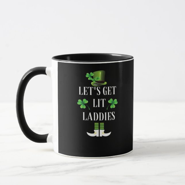 Lasst uns Lit Laddies Funny Classic holen Tasse (Links)
