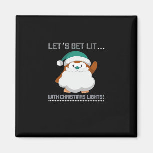 Lasst uns Lit... mit Weihnachtslicht! WeihnachtsCl Magnet
