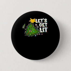 Lasst uns Lit Tipsy Weihnachtsbaum Classic bekomme Button