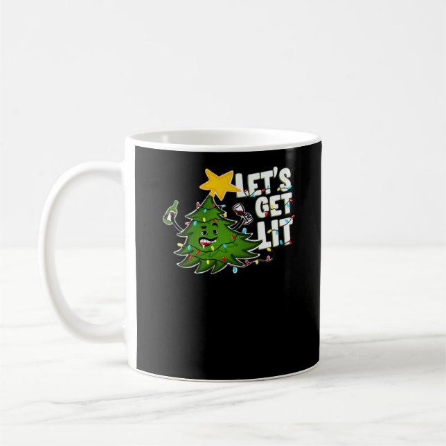 Lasst uns Lit Tipsy Weihnachtsbaum Classic bekomme Kaffeetasse (Links)