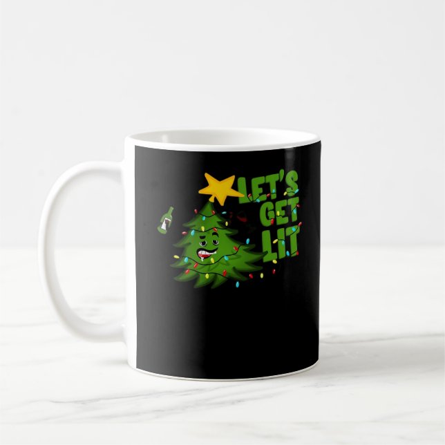 Lasst uns Lit Tipsy Weihnachtsbaum Funny Essential Kaffeetasse (Links)