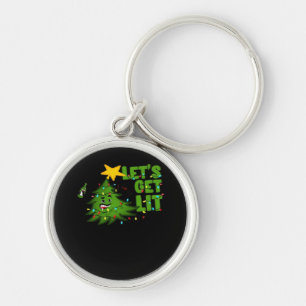 Lasst uns Lit Tipsy Weihnachtsbaum Funny Essential Schlüsselanhänger