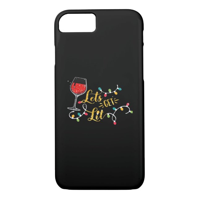 Lasst uns Lit Weingläser Weihnachtsbeleuchtung Dri Case-Mate iPhone Hülle (Rückseite)
