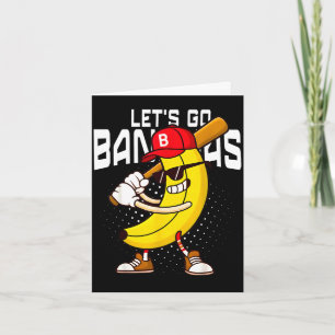 Lasst uns los Bananen-Retro-Banane-Shirt-Jungs-Kin Karte