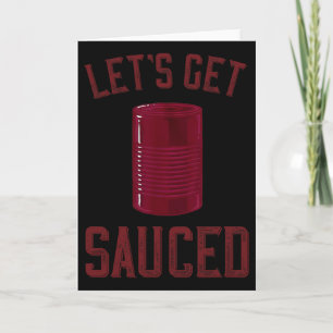 Lasst uns lustige Cranberry-Sauce zum Thanksgiving Karte