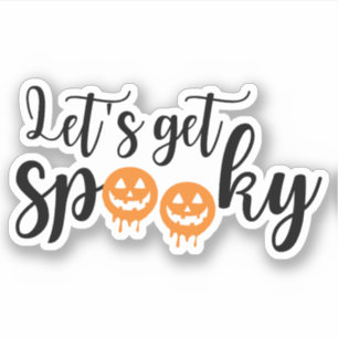 Lasst uns lustige Halloween-Jack-Laternen bekommen Aufkleber