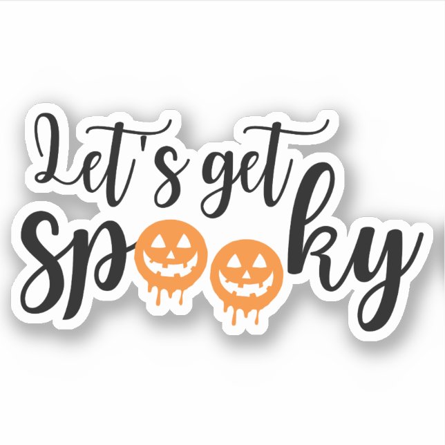 Lasst uns lustige Halloween-Jack-Laternen bekommen Aufkleber (Vorderseite)