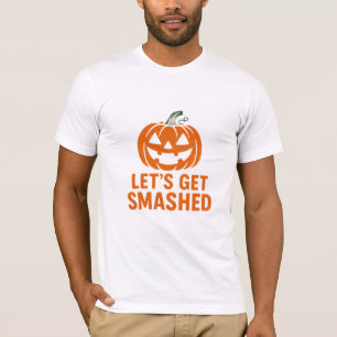 Lasst uns lustige Halloween-Kürbis-T-Shirts zerque T-Shirt