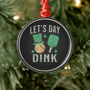 Lasst uns lustigen Pickleball dinken Ornament Aus Metall