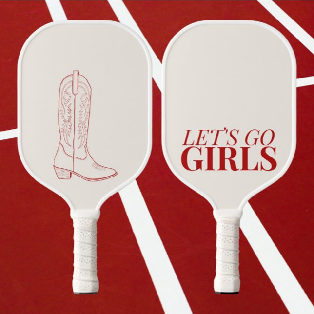 Lasst uns Mädchen Cowgirls Pickleball Paddel gehen Pickleball Schläger (Von Creator hochgeladen)