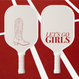 Lasst uns Mädchen Cowgirls Pickleball Paddel gehen Schläger