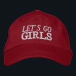 Lasst uns Mädchen gehen Bachelorette Hat Bestickte Baseballkappe<br><div class="desc">Mit unserem Cowgirl Hut "Let's Go Girls" können Sie Ihre Drinks cool genießen. Dieser stilvolle und praktische Hut ist das perfekte Accessoire für Ihre Cowgirl-Abenteuer, mit einer Touch Flair und Spaß zu Ihren Drinks. Unser Hut, der mit der kühnen und bestärkenden Botschaft "Let's Go Girls" entworfen wurde, feiert den Geist...</div>