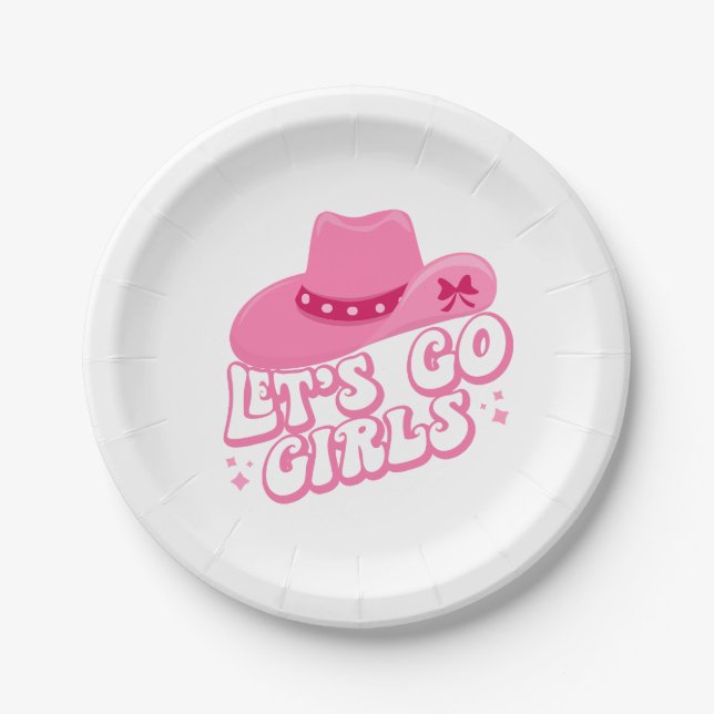 Lasst uns Mädchen gehen, Girls Trip, Retro Graphic Pappteller (Vorderseite)