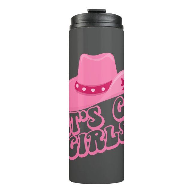 Lasst uns Mädchen gehen, Girls Trip, Retro Graphic Thermosbecher (Vorderseite)