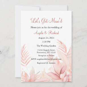 Lasst uns Maui Hochzeit einladen, Brautparty Einladung