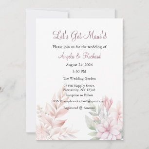 Lasst uns Maui'd Hochzeitseinladung, Brautparty Einladung