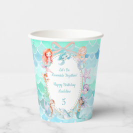 Lasst uns Mermaids zusammen Mermaid Party Geburtst Pappbecher
