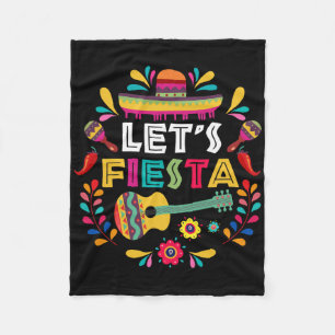 Lasst uns Mexikanische Fiesta Cinco De Mayo Party Fleecedecke