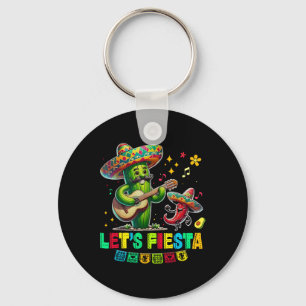 Lasst uns Mexiko Fiesta Taco Gitarre Kaktus Cinc f Schlüsselanhänger
