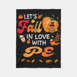 Lasst uns mit dem Sportlehrer an Thanksgiving verl Fleecedecke