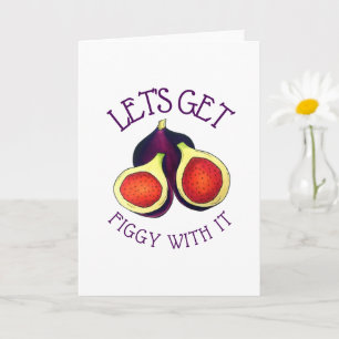 Lasst uns mit den lustigen Figs vegetarisch Karte