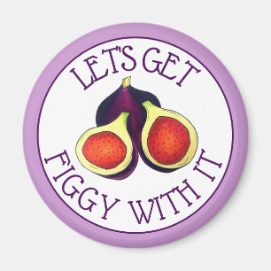 Lasst uns mit den lustigen Figs vegetarisch Magnet