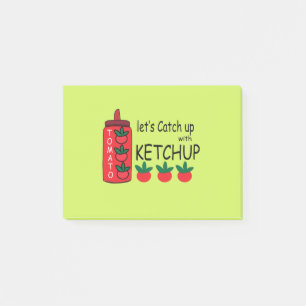 Lasst uns mit Ketchup aufholen Post-it Klebezettel