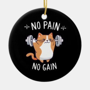 Lasst uns Muskeln aufbauen! Zeit fürs Fitnessstudi Keramik Ornament