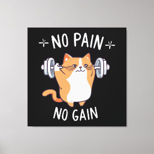 Lasst uns Muskeln aufbauen! Zeit fürs Fitnessstudi Leinwanddruck