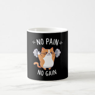 Lasst uns Muskeln aufbauen! Zeit im Fitnessstudio! Kaffeetasse