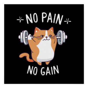 Lasst uns Muskeln aufbauen! Zeit im Fitnessstudio! Poster