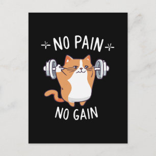 Lasst uns Muskeln aufbauen! Zeit im Fitnessstudio! Postkarte