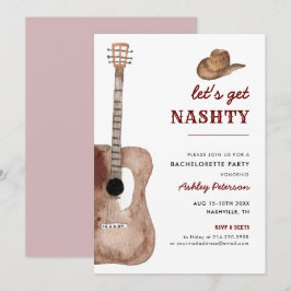 Lasst uns Nashty Nashville Nash Junggeselinnen-Abs Einladung