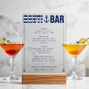 Lasst uns Nauti Junggeselinnen-Abschied Bar Drinks Acrylschild