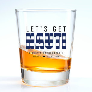 Lasst uns Nauti-Junggeselinnen-Abschied holen Schnapsglas